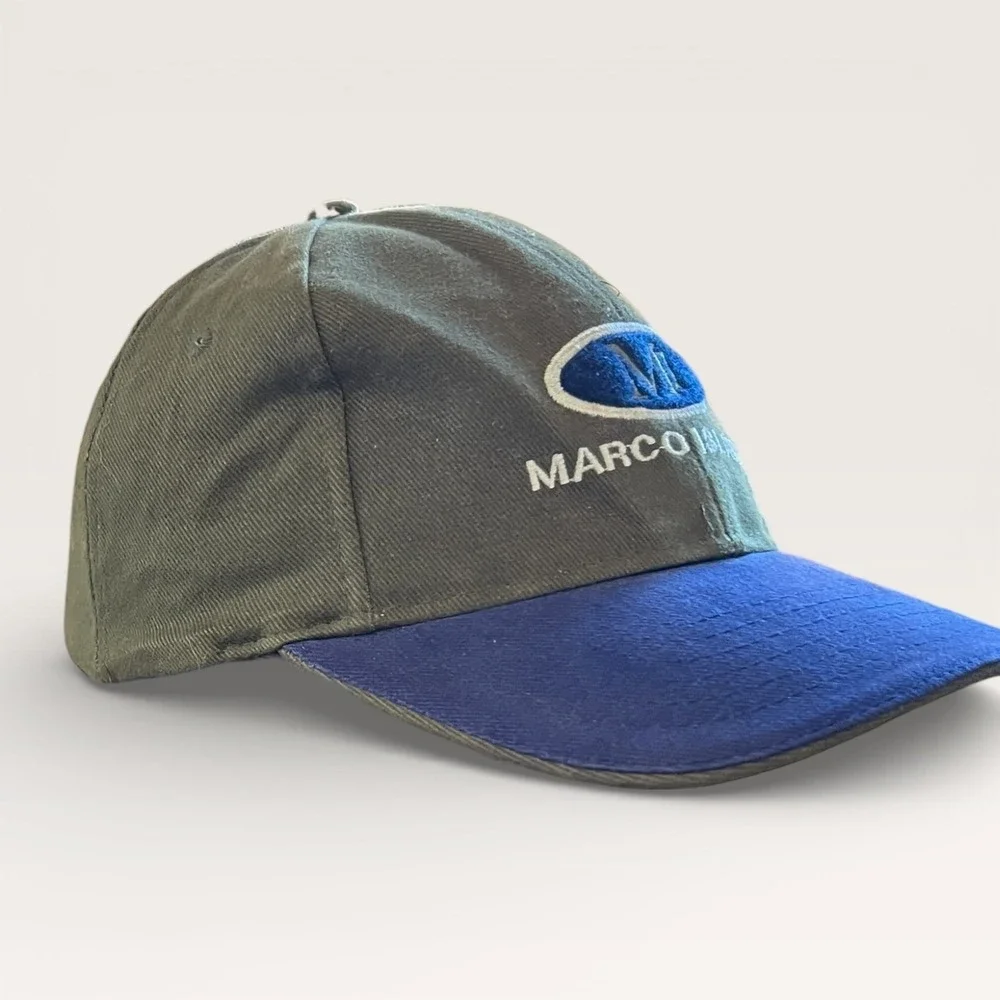 VTG‎ Marco Island Dad Cap J Hats OS Green Blue Florida Souvenir Canvas Strapback